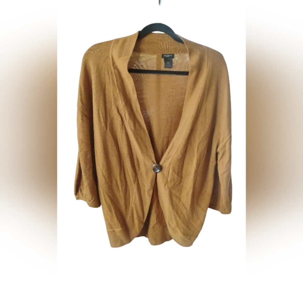 Ann Taylor Loft Mustard Cardigan Sweater SZ L